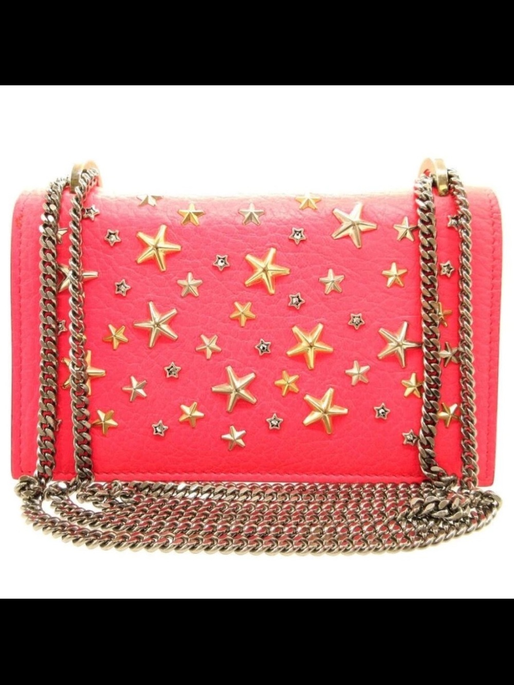Jimmy Choo Pink Star-Studded Crossbody Bag